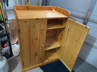 Handmade Pine TV Stand storage Cabinet - Gently Used