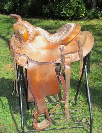 15" Bona Allen saddle, made in USA, View more