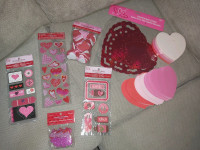 Valentines scrapbooking items.