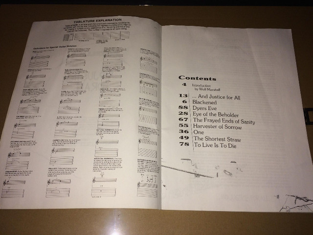 METALLICA ...AND JUSTICE FOR ALL  Score Song Book Guitar tabs in Arts & Collectibles in Oshawa / Durham Region - Image 3