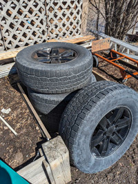 Four Tires, M&S 265/70R17 on rims. 150. OBO 