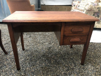small solid oak office desk 38”x 20”x 26”  $65