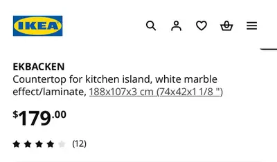 IKEA EKBACKEN Countertop, View more