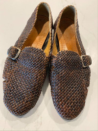 Handmade in Italy woven leather loafer