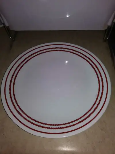corelle ruby red pattern diner plate, View more
