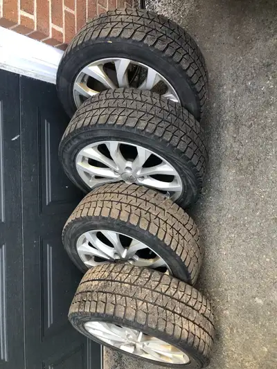 RTX aluminum rims and Bridgestone Blizzak snow tires. 245/45/17 tires on 17x7.5wheels. 5x112 bolt pa...