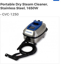 NEW GOODWAY  Portable Dry Steam Cleaner, Stainless Steel, 1650W 
