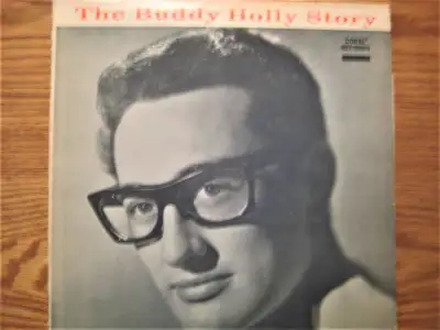 These are three vintage Buddy Holly LP record albums for sale. They include "The Buddy Holly Story",...