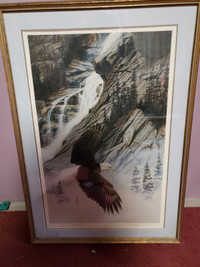 NEW PRICE - Framed, Numbered Print by Marc Barrie - "Eagle"