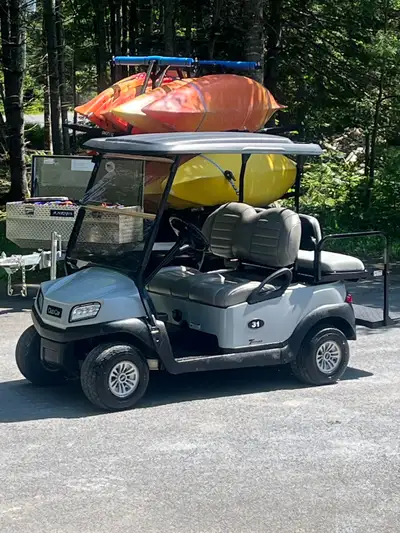 2020 Golf Cart Club Car Tempo Platinum. 48V nice Grey color with matching backseat. LED Lights, Fact...