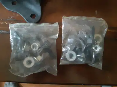 2002 Ford Ranger rear leaf spring brackets pair, this pair has been sprayed with a rubberized coatin...