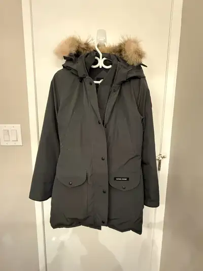 This jacket was only worn once, so basically brand new. Non smoking house. Absolutely nothing wrong...