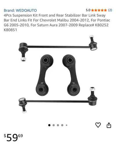 WEDOAUTO Sway Bar Link Kit for Chevrolet Malibu / Pontiac G6 / Saturn Aura — NEW Condition: Brand ne...