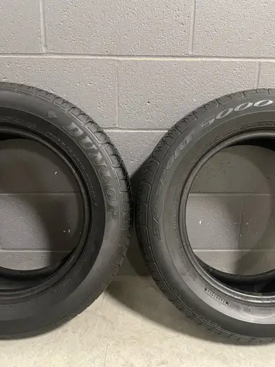 Pair. 195/65R15 89H Dunlop SP Sport 5000. FIRM $60: Two Used All Seasons Tires. FIRM Tires Tread Dep...