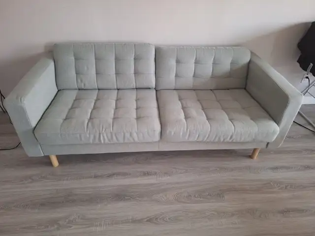 MORABO Sofa, Gunnared light green/wood Ikea63804702778371120