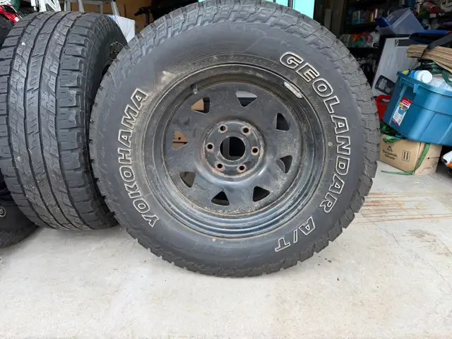 275/65R18 Yokohama Geolander G015 A/T Tires Steel Wheels in Tires & Rims in Bedford - Image 4
