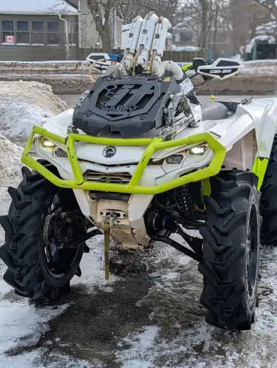 2016 with a 23 front end swap Synthetic rope fairlead Custom rad cover Super ATV arched forward arms...