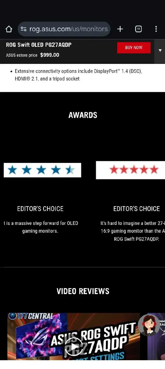 ROG PROFESSIONAL GAMING MONITOR, OLED, 480 HRZ!!!  in Monitors in City of Montréal - Image 2