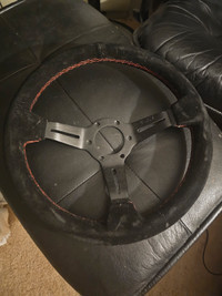6 bolt Italian made suede wrapped steering wheel