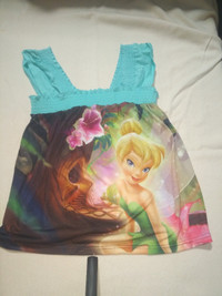 NEW Disney's TinkerBell Shirt Off the Shoulder Sleeve Large