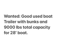 Wanted: boat trailer 
