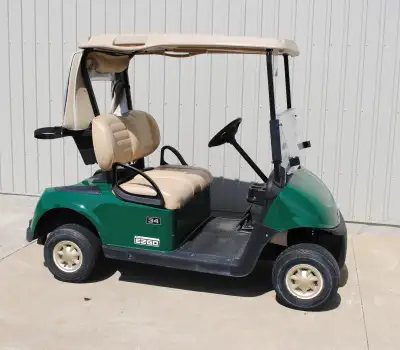 2018 Green EZGO RXV Elite Golf Cart with lithium batteries. U#759G $6,950 plus tax Located at 4331 O...