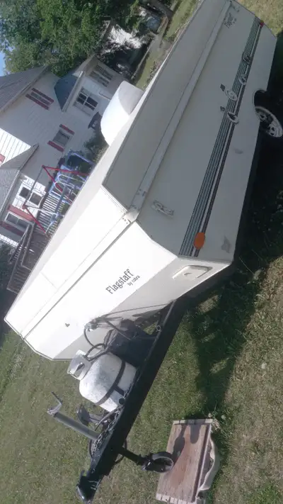 CAMPER TENT Trailer so light a car could pull it easy on gas cheaper by far than any other large cam...