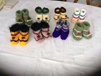 Hand Knitted, Baby Booties - Hugg Style.