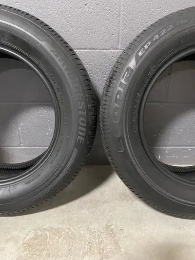 Set4️⃣. 195/65 R15 91S Bridgestone Ecopia EP422 Plus. FIRM $240: Four Used All Seasons Tires. FIRM T...