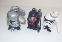 STAR WARS SET OF 3 KEYCHAINS KYLO PHASMA AND STORMTROOPER