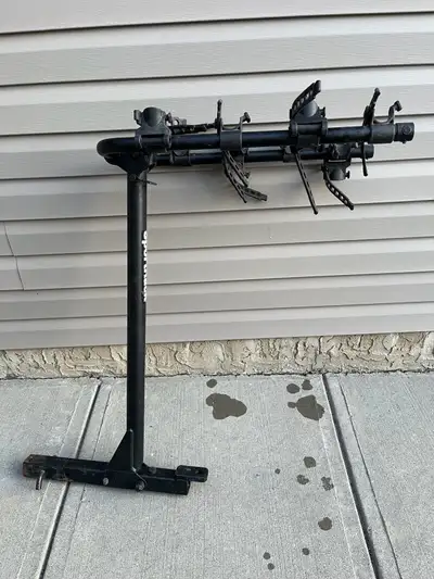 Hitch mounted bike carrier. Holds four bikes
