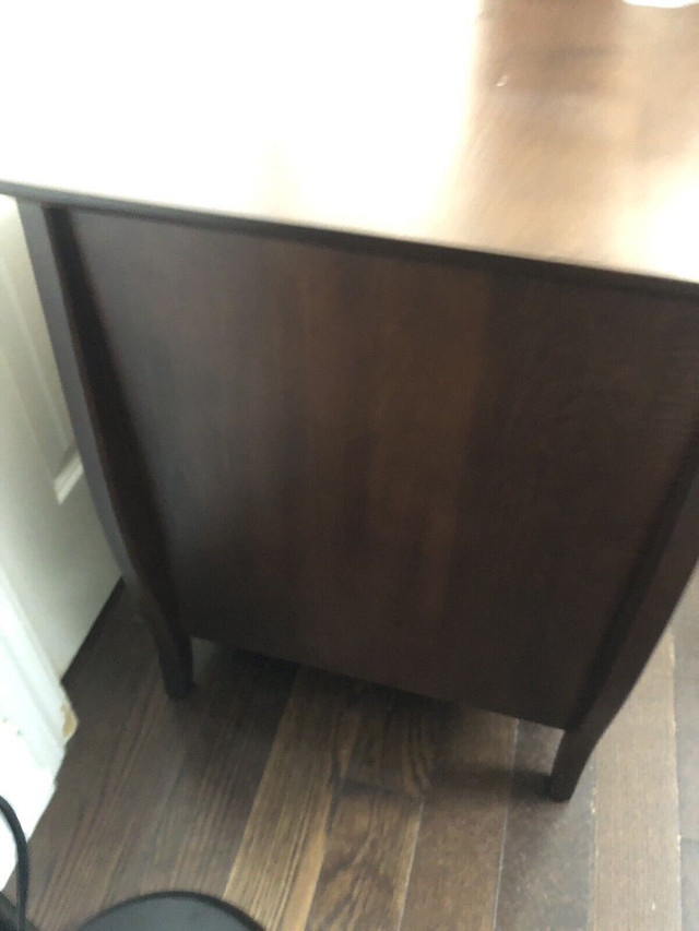 Solid  wood night table/side table 2 drawers & 1 sliding board in Coffee Tables in Markham / York Region - Image 4