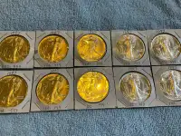 American Silver Eagle Coins x 10 pure Silver 1 oz Bullion MINT