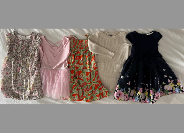Dance Leotard, Bow Dress, Puffy Dress, Flared Skirt, Knit Dress in Clothing - 4T in Edmonton