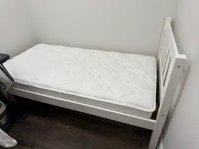 I'm selling a Mistana Damian Twin Bed Frame & Mattress, perfect for a child's room or a guest room....