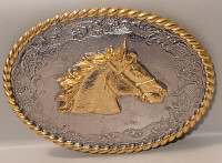 Vintage Rare Creations S&B Belt Buckle with Horse Head No. # 709