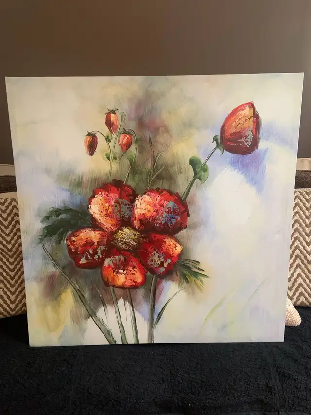 BEAUTIFUL LARGE ‘ BOMBAY ‘ FLORAL CANVAS WALL ART !  in Home Décor & Accents in Mississauga / Peel Region - Image 9