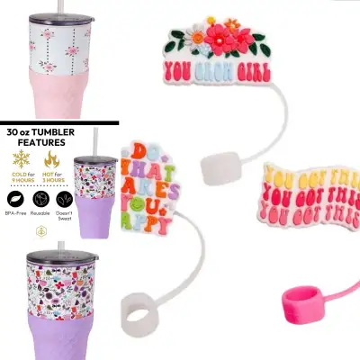 Floral Stainless Steel Tumbler, View more