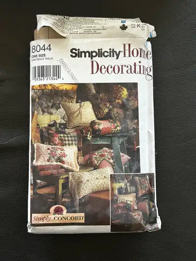 Sewing pattern pillows simplicity, View more