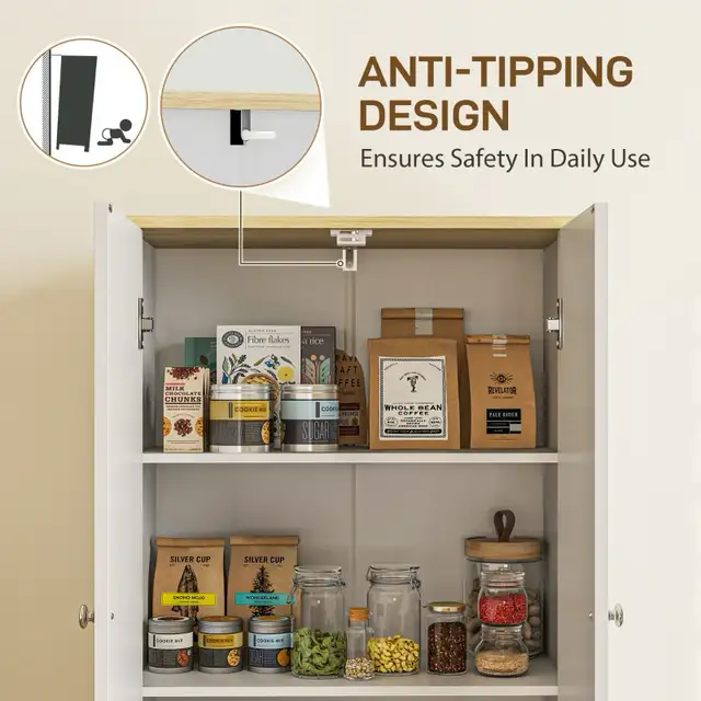 72" Tall Pantry Cabinet, Kitchen Pantry Cabinet in Hutches & Display Cabinets in Markham / York Region - Image 8