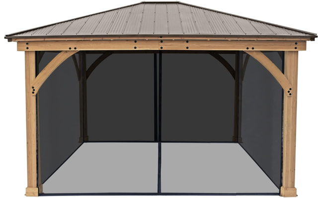 New 13 x 11  Mosquito Net Kit fits Yardistry Meridian Gazebo in Outdoor Décor in Hamilton - Image 2