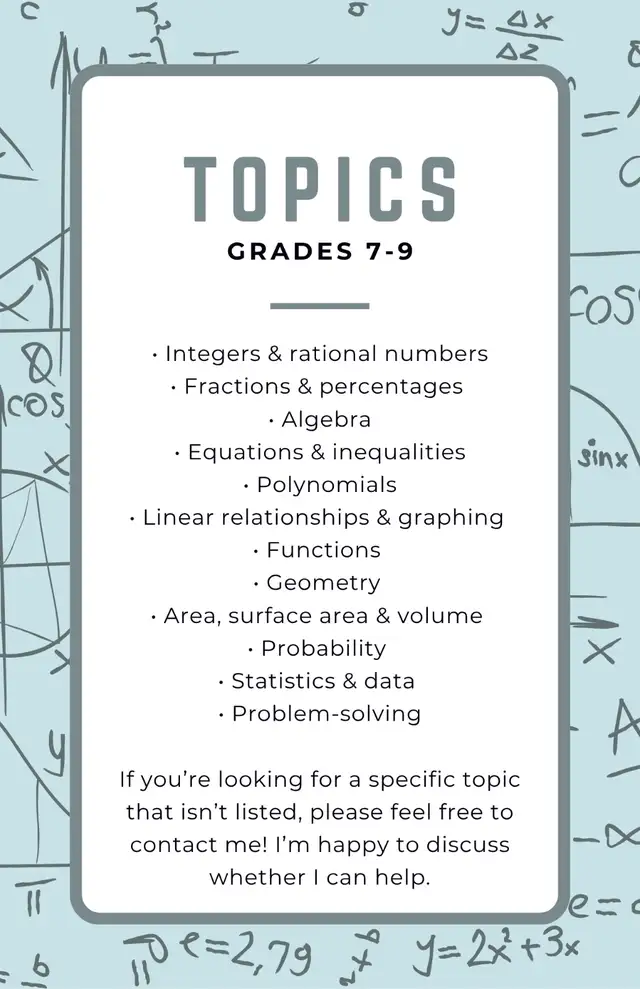Grade 5–9 Math Tutor | Calgary | Homework & Study Help580580093828147202