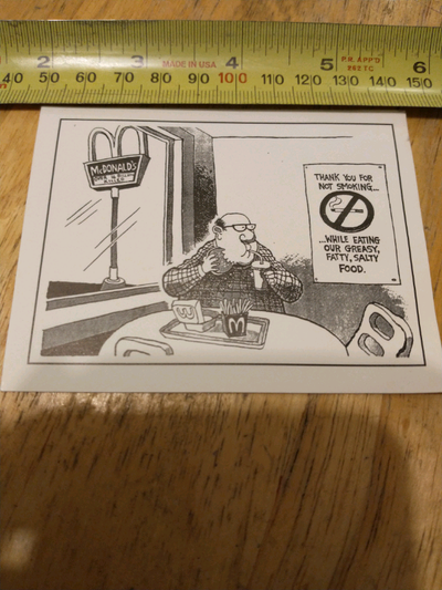 McDonald's political activism vegetarian sticker, circa 2000, View more
