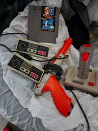 Nintendo nes game controller + turbo stick + gun