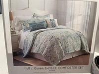 6 piece Full / Queen reversible comforter set. Retails for $220