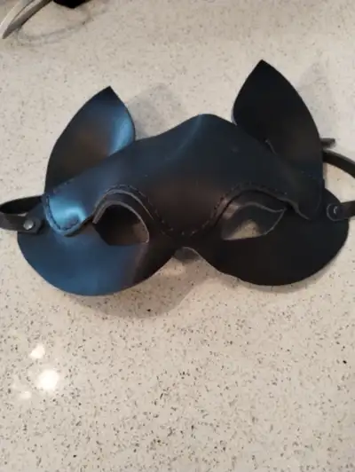 Have two leather masks as noted below: Leather Owl mask - child’s. Asking $40 Leather Cat mask - sma...