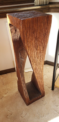 Solid wooden tall stand