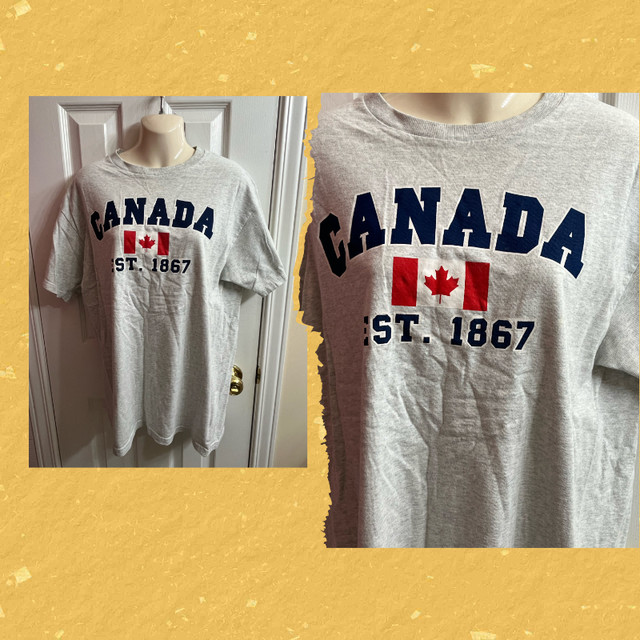 “CANADA EST. 1867” – Light Grey T-Shirt in Women's - Tops & Outerwear in Kingston