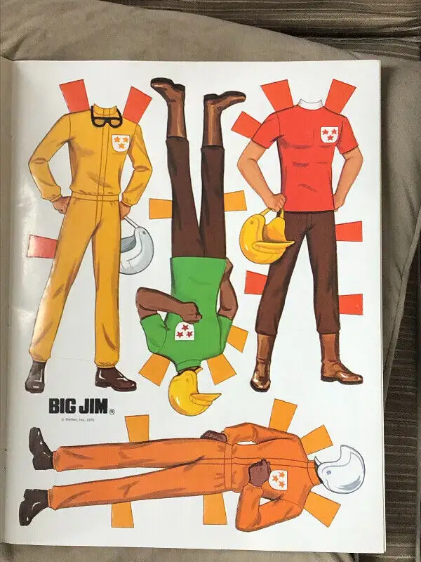 Big Jim and Big Jack Play Figures Paper Dolls 1976 Whitman in Toys & Games in Winnipeg - Image 5