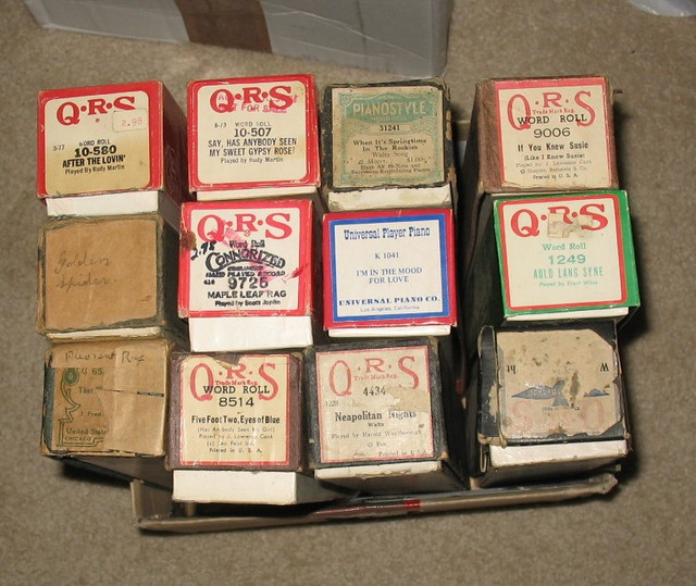 Player Piano Rolls 12EA - In Great Condition For Age -Vintage in Pianos & Keyboards in Edmonton